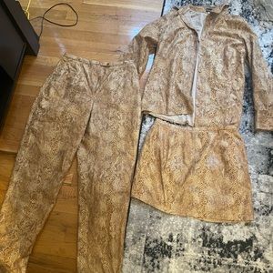 3 piece set -snake skin